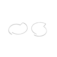 silver hoops earrings