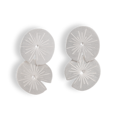 Double Lilly Pad Post Earrings