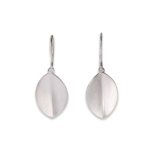 "Satin Curved Oval" Earrings