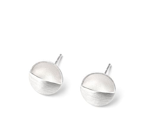 Domed Circle Pocket Earrings