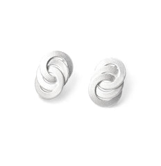 Sterling Silver Circle Infinity Post Earrings