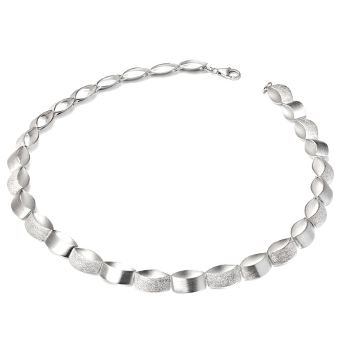 "Arc" Laser Diamond-cut Textured Necklace