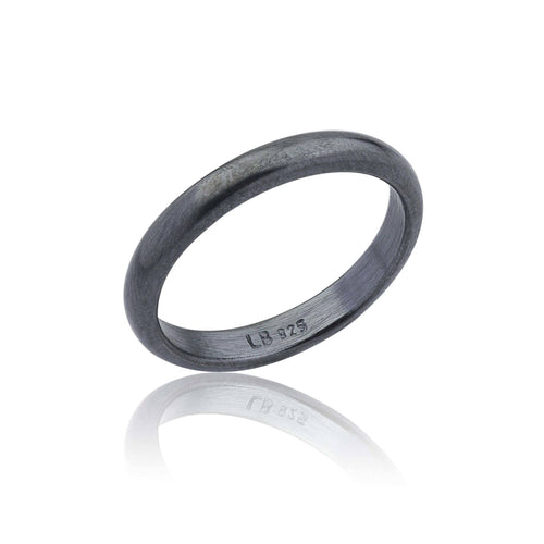 Oxidized Sterling Silver Solid Band