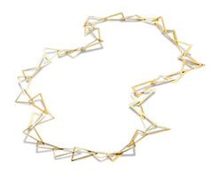 33” triangular chain necklace