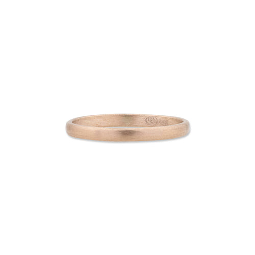 22K Rose Gold "Peach Glow" Solid Plain Band
