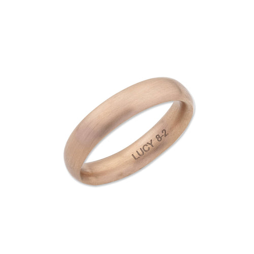 22K Rose Gold "Peach Glow" Solid Plain Band