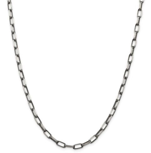 Sterling Silver Antiqued Fancy Link Necklace