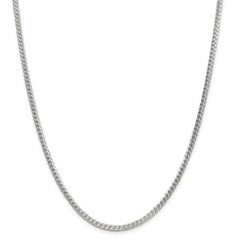 Sterling Silver 3.1mm Diamond Cut Square Franco Chain #QQF100