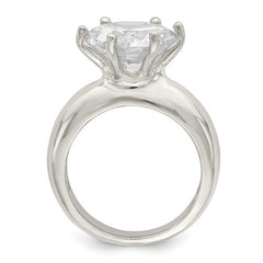 Sterling Silver Solitaire Round CZ Ring