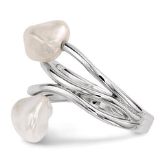 Sterling Silver 7-8mm White Baroque FWC Pearl Ring