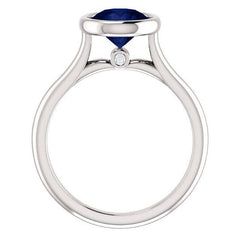 Modern Round Engagement Ring Set