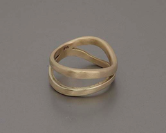 Double Wave Gold Ring - Lireille