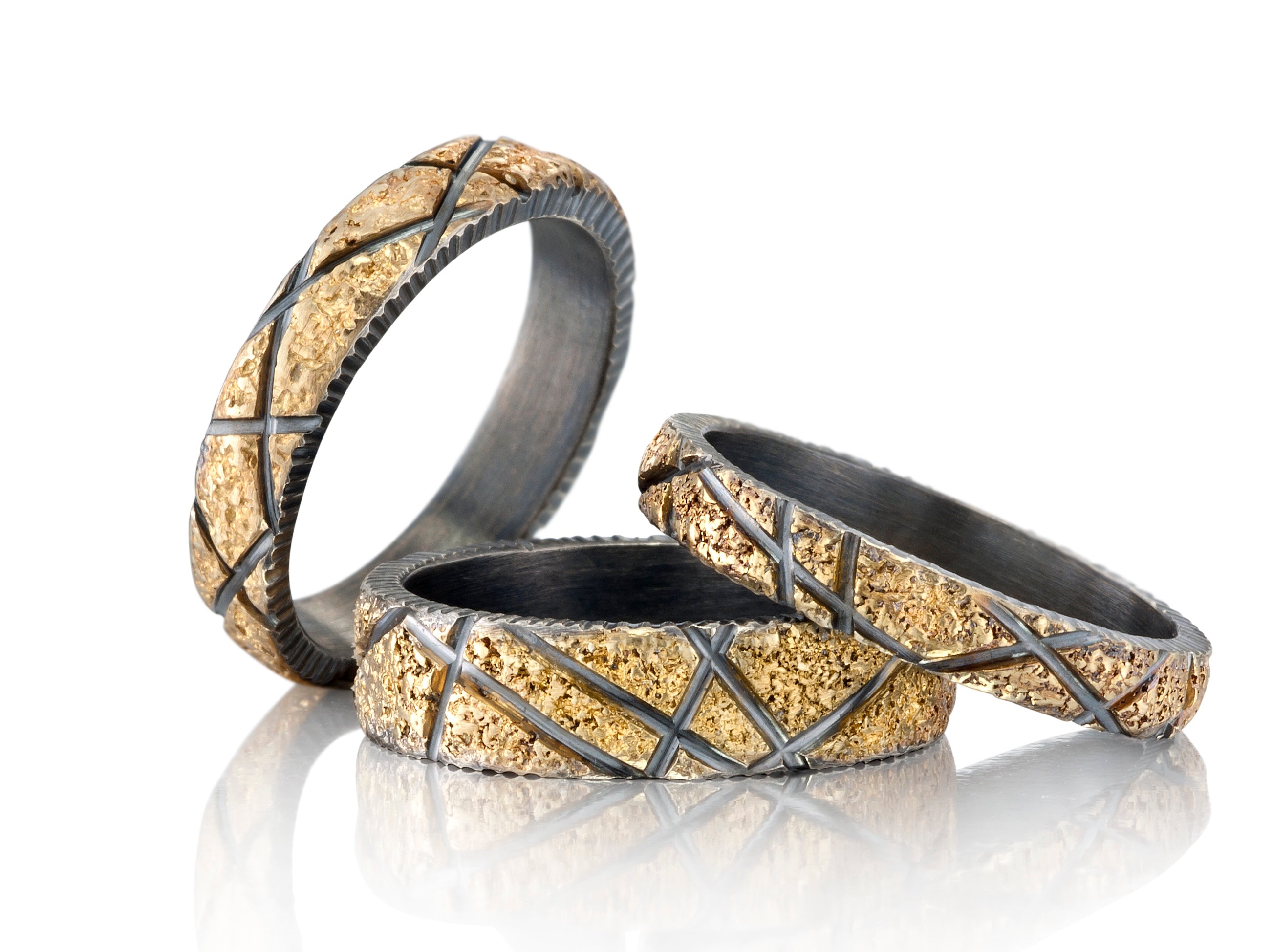 Gold and Silver Abstract Ring – Lireille