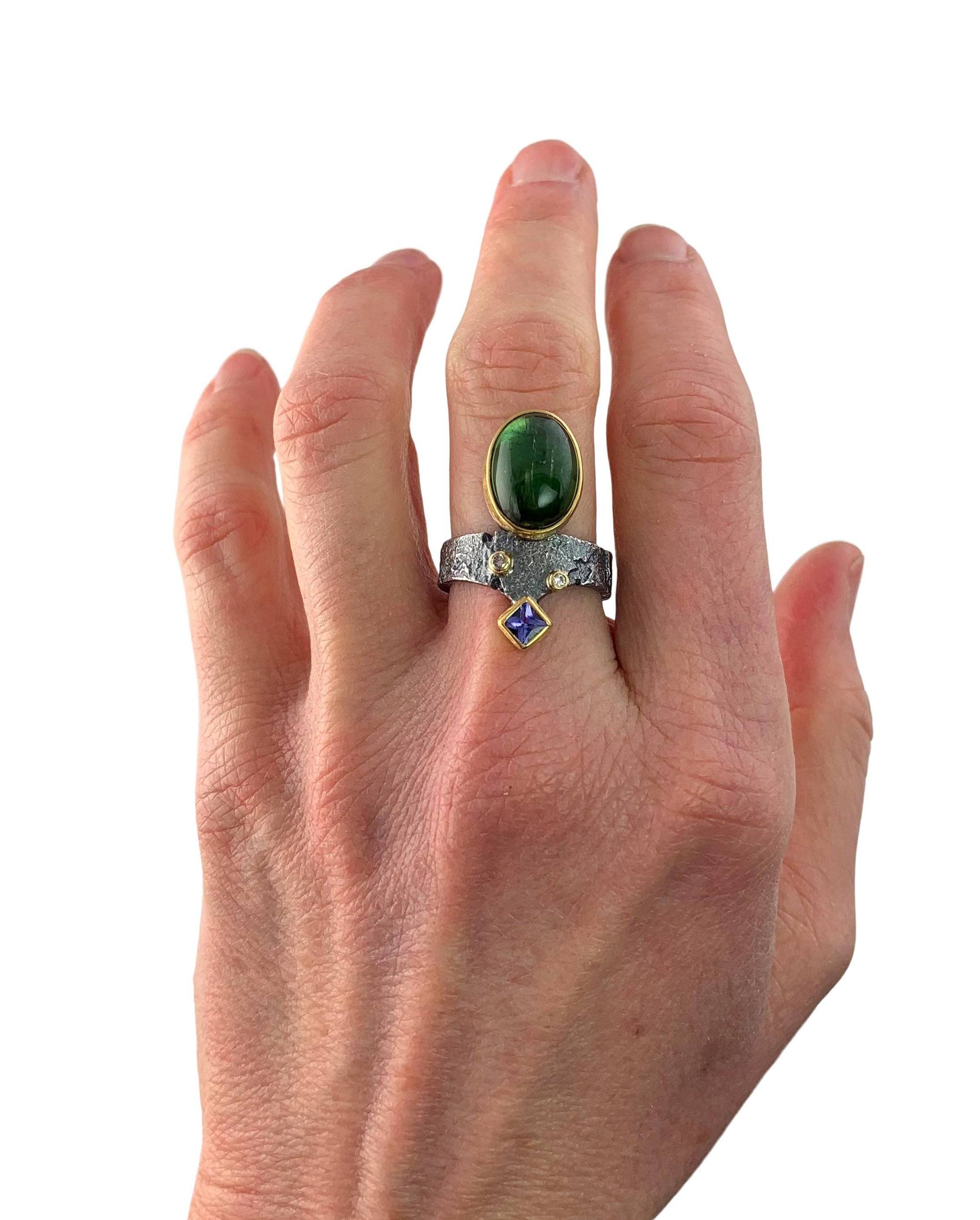 Tourmaline Ring, Pink Tourmaline, Vintage Ring, Natural Tourmaline, Pi –  Adina Stone Jewelry