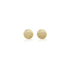 Disc Post Earrings in Sterling Silver with Gold Plating