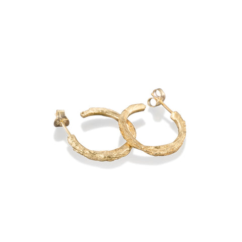 Black Gold Pebble Earrings