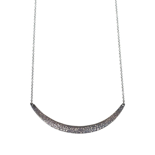 Compressed Sand Bar Necklace in Silver