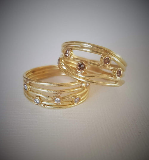 18k Gold Diamond Open Wrap Ring - Lireille