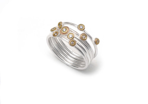 18k Gold Diamond Cluster Ring - Lireille
