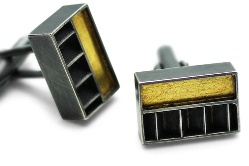 Cuff links in Silver and Gold