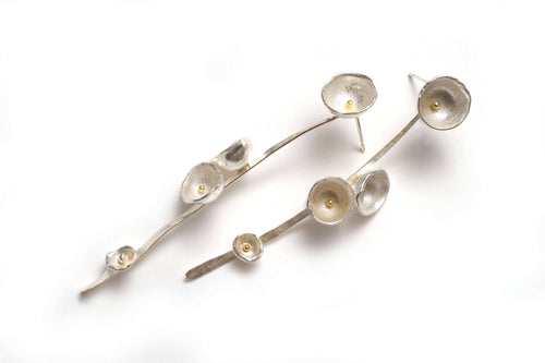 18k Gold Acorn Cup Cluster Earrings - Lireille