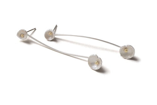 18k Gold Acorn Cup Drop Earrings - Lireille