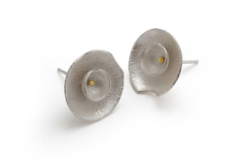Modern Sterling Silver Oval Dome Shape Cuff Links by Kelim Jewelry