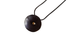 Daisy Pendant,  oxidised sterling silver and 18ct gold