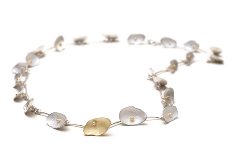 18k Gold Petal Honesty Bracelet/Necklace - Lireille