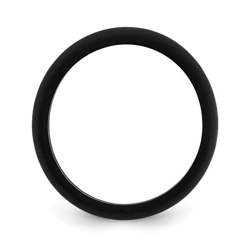 Silicone Black 5.7mm Domed Band
