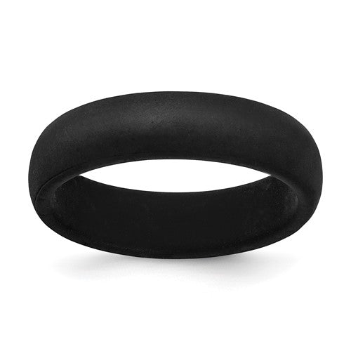 Silicone Black 5.7mm Domed Band