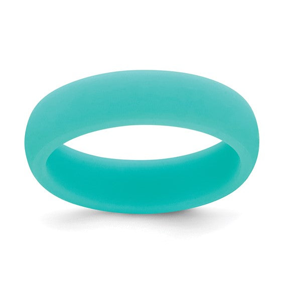 Silicone Sky Blue 5.7mm Domed Band