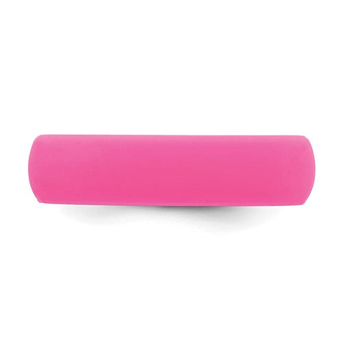 Silicone Pink 5.7mm Domed Band