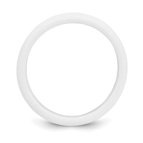 Silicone White 5.7mm Domed Band