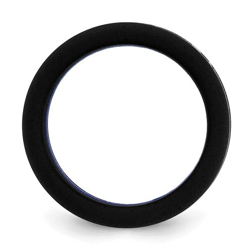 Silicone Black with Grey Line Center 7.5mm Flat Band Size