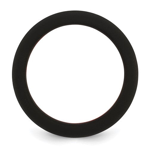 Silicone Black with Red Line Center 7.5mm Flat Band