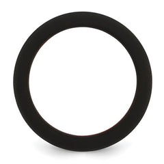 Silicone Black with Red Line Center 7.5mm Flat Band