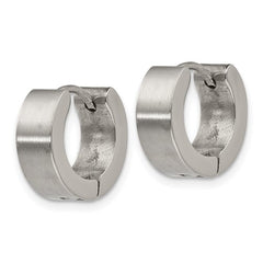 Stainless Steel 5mn Hinged Hoop Earrings