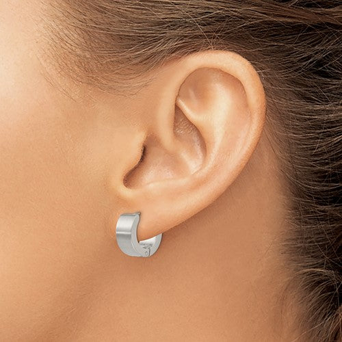 Stainless Steel 6mm Hinged Hoop Earrings