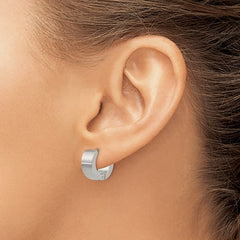 Stainless Steel 6mm Hinged Hoop Earrings