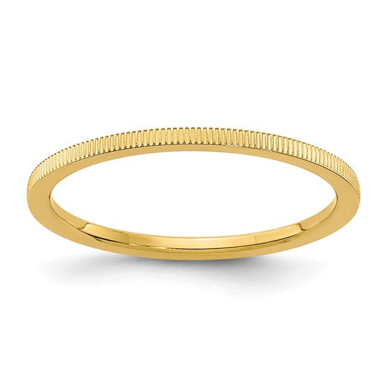 Super Skinny Thin Stackable 14k Gold 1.5 MM Wedding Band Stackable Rin