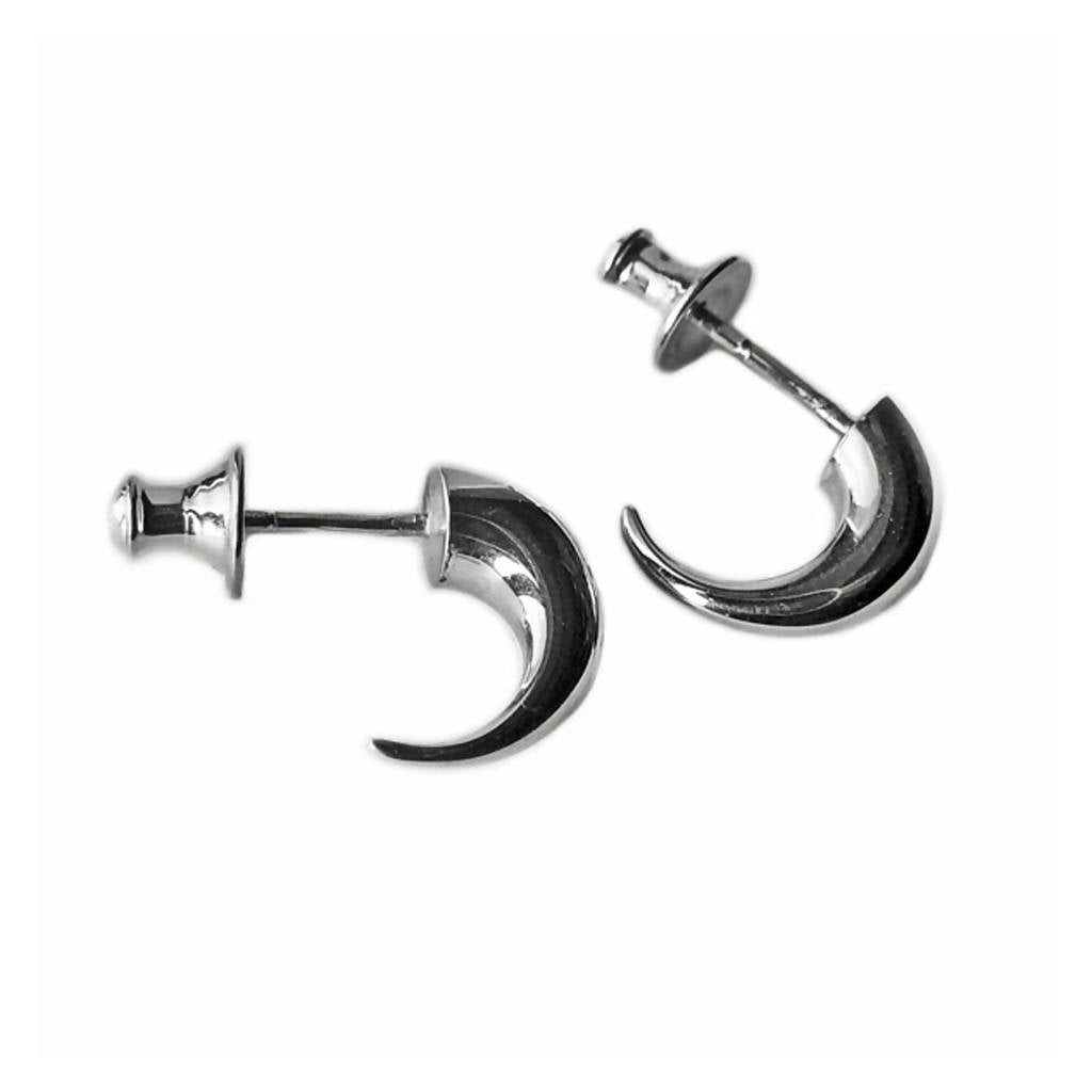 Silver wiggly hoop earrings
