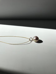 Stellar Necklace with Baroque Pearl on Nylon String