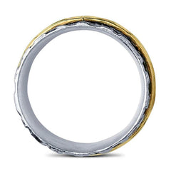 Sterling Silver &  Gold-Filled Two-Ring Spinner Band