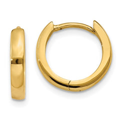 14k Gold 2.25mm Round Hinged Hoop Earrings