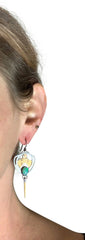 1" Terra Shield Earring - Opal