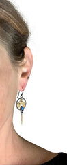 3/4" Terra Shield Earring - Moonstone