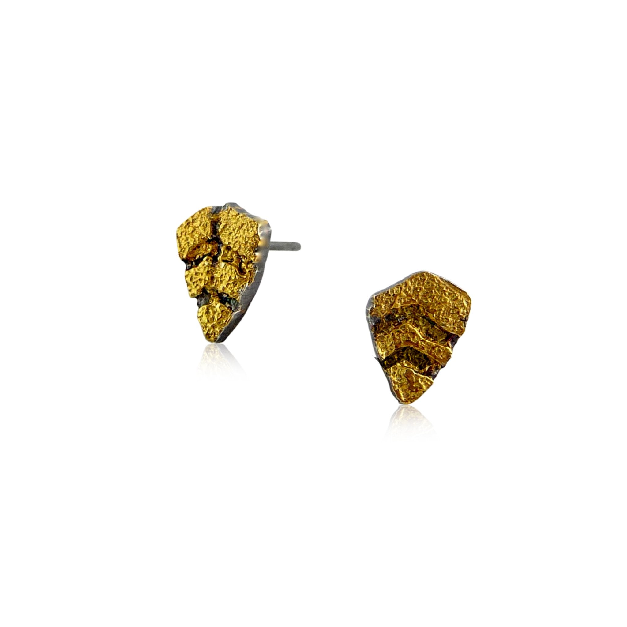 Tiny Spike Gold Stud Earrings