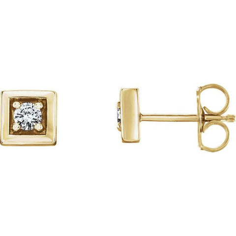 Geometric Earrings in 14k yellow, rose, white gold, and silver