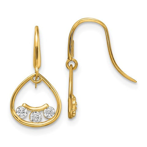14K Gold Art Deco Peridot and 0.03 CTW Natural Diamond Earrings